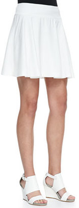 Alice + Olivia LuAnn Wide-Waist Flared Skirt