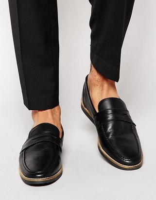 ASOS Loafers in Leather - Black