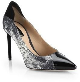 Reed Krakoff Academy Snake-Print Leather Pumps