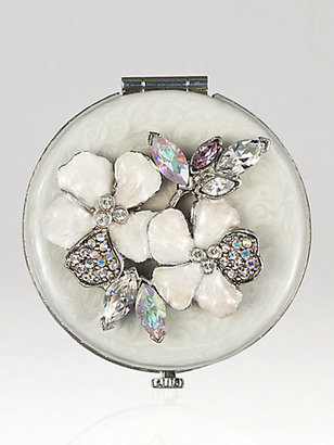 Jay Strongwater Jeweled Flower Compact