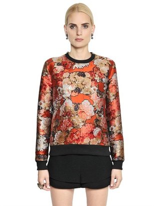 Givenchy Floral & Butterfly Lurex Jacquard Top