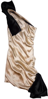 D&G 1024 D&G Gold Silk Dress