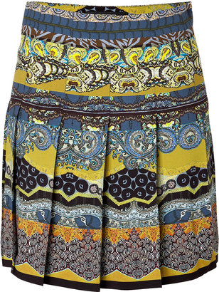 Etro Printed Pleated Mini-Skirt