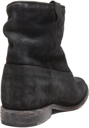 Isabel Marant Crisi Calfskin Velvet Leather Boots in Black