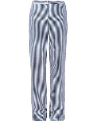 Eudon Choi Wide leg stripe trousers