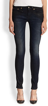 R 13 Waxed Skinny Jeans
