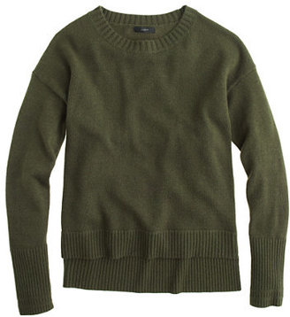 J.Crew Pre-order Petite high-low crewneck sweater