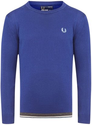 Fred Perry Boy`s Tipped hem crew neck classic jumper
