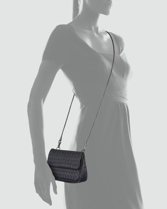 Bottega Veneta Woven Mini Crossbody Bag, Black