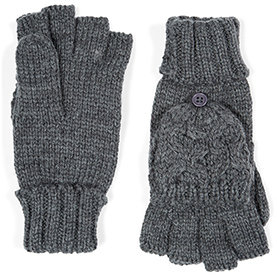 Accessorize Chunky Turn Up Rib Gloves
