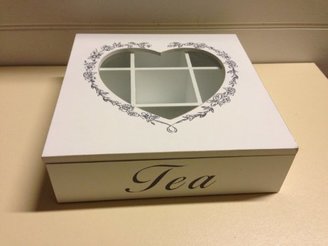 Camilla And Marc Lesser and Pavey 24 cm Wooden Tea Box, White