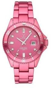 Toy Watch Time Only Metallic Pink Aluminium Ladies Watch