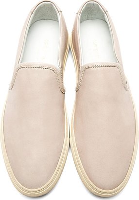Common Projects Taupe Leather Slip-On Shoes
