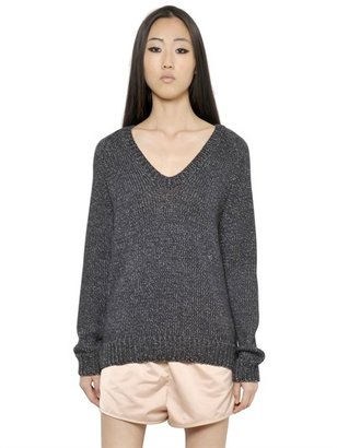 Alexander Wang Chainette Knit Tape Cotton Yarn Sweater