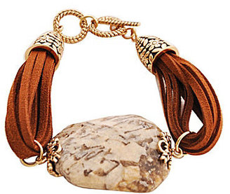 Barse Genuine Stone Toggle Bracelet