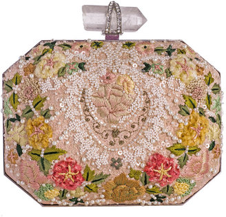 Marchesa Iris Floral Embroidered Box Clutch Bag, Multi