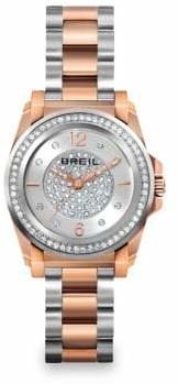 Breil Milano 10020801 Manta Two-Tone Stainless Steel & Crystal Bracelet Watch