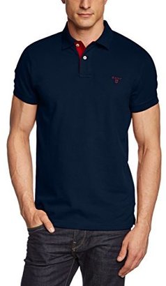 Gant Men's Contrast Collar Pique Ss Rugge Short Sleeve Polo Shirt