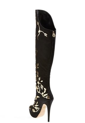 Charlotte Olympia 'Prosperity' Silk Satin Boot (Women)