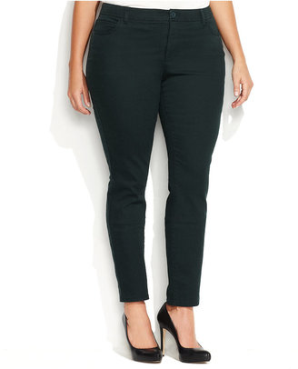 INC International Concepts Plus Size Colored Skinny Pants