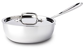 All-Clad Stainless Steel 2 Quart Saucier with Lid