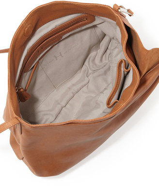 Halston Folded-Front Hobo Bag, Toffee