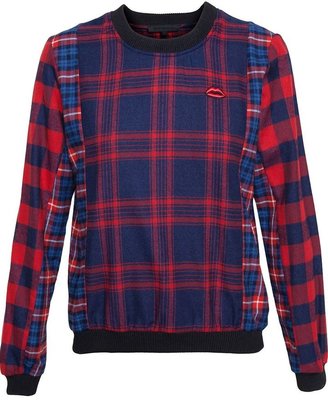 American Retro 'Kurt' check sweatshirt