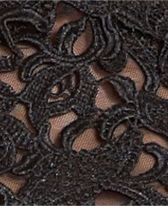 Xscape Evenings Cap-Sleeve Lace-Neck Gown