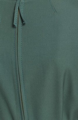 Marc Jacobs Short Sleeve Pleated Gabardine Dress