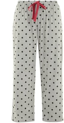 Evans Grey Spot Print Pyjama Bottoms