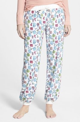 BP. Undercover 'Slumber Party' Pattern Flannel Pants (Juniors)
