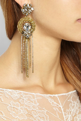 Erickson Beamon Damsel gold-plated Swarovski crystal earrings