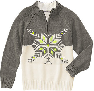 Gymboree Half-Zip Snowflake Sweater