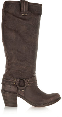 Frye Carmen distressed leather knee boots