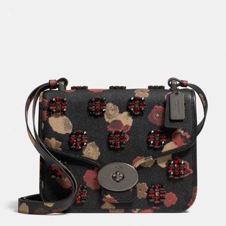 Coach Page Shoulder Bag In Jeweled Floral Print Leather