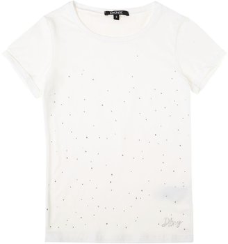 DKNY Girl`s diamonte short sleeve t-shirt