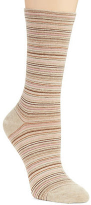 Hue Glitter Multi Striped Socks