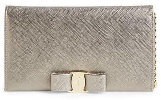 Ferragamo 'Miss Vara Wallet on a Chain' Saffiano Leather Clutch Wallet
