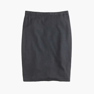 J.Crew Petite pencil skirt in pinstripe Super 120s wool