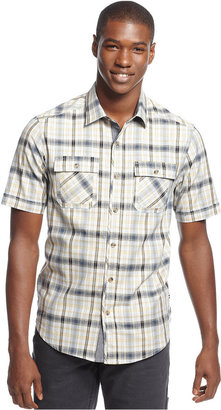 Sean John Big & Tall Short Sleeve Check Shirt