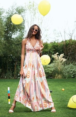 Jessica Simpson Beaded Print Maxi Dress (Nordstrom Exclusive)