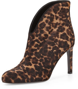 LK Bennett Dorina Leopard-Print Fur Ankle Boot