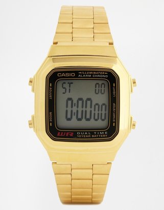 Casio Gold Digital Vintage Style Watch A178WGA-1 - Gold