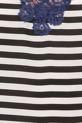 Gold Hawk Stripe Lace Cami in Ink Blue/Black