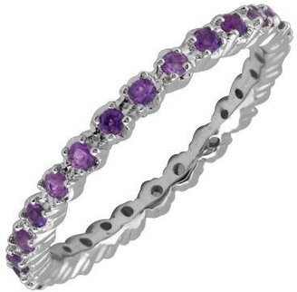 Simply Stacks Sterling Prong Amethyst EternityStackable Ring