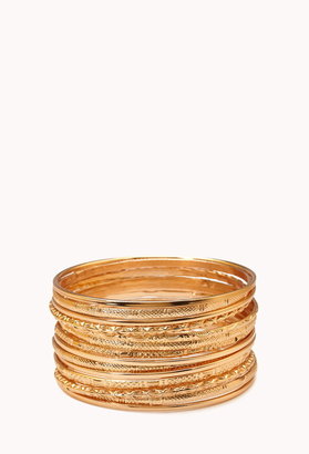 Forever 21 Simply Stated Etched Bangle Set