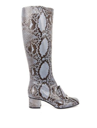 Gucci Lillian horsebit python boots