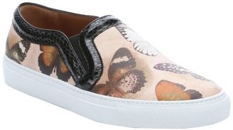 Givenchy sand butterfly leather slip-on sneakers