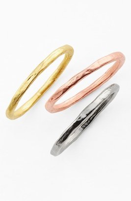 Dogeared 'Karma' Boxed Mixed Metal Stackable Rings