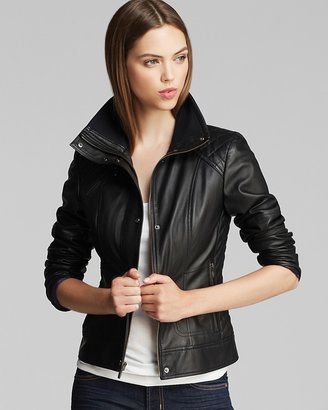Cole Haan Leather Jacket - Diamond Quilted